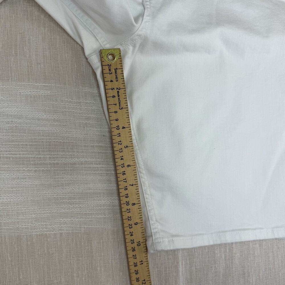 NWT Liz Claiborne Sara Short Mid Rise Bermuda Shorts Sz 16 White Slimming Flex - Picture 7 of 9